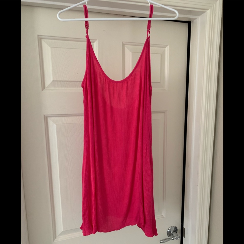 Swimsuit cover-up. Hot pink.